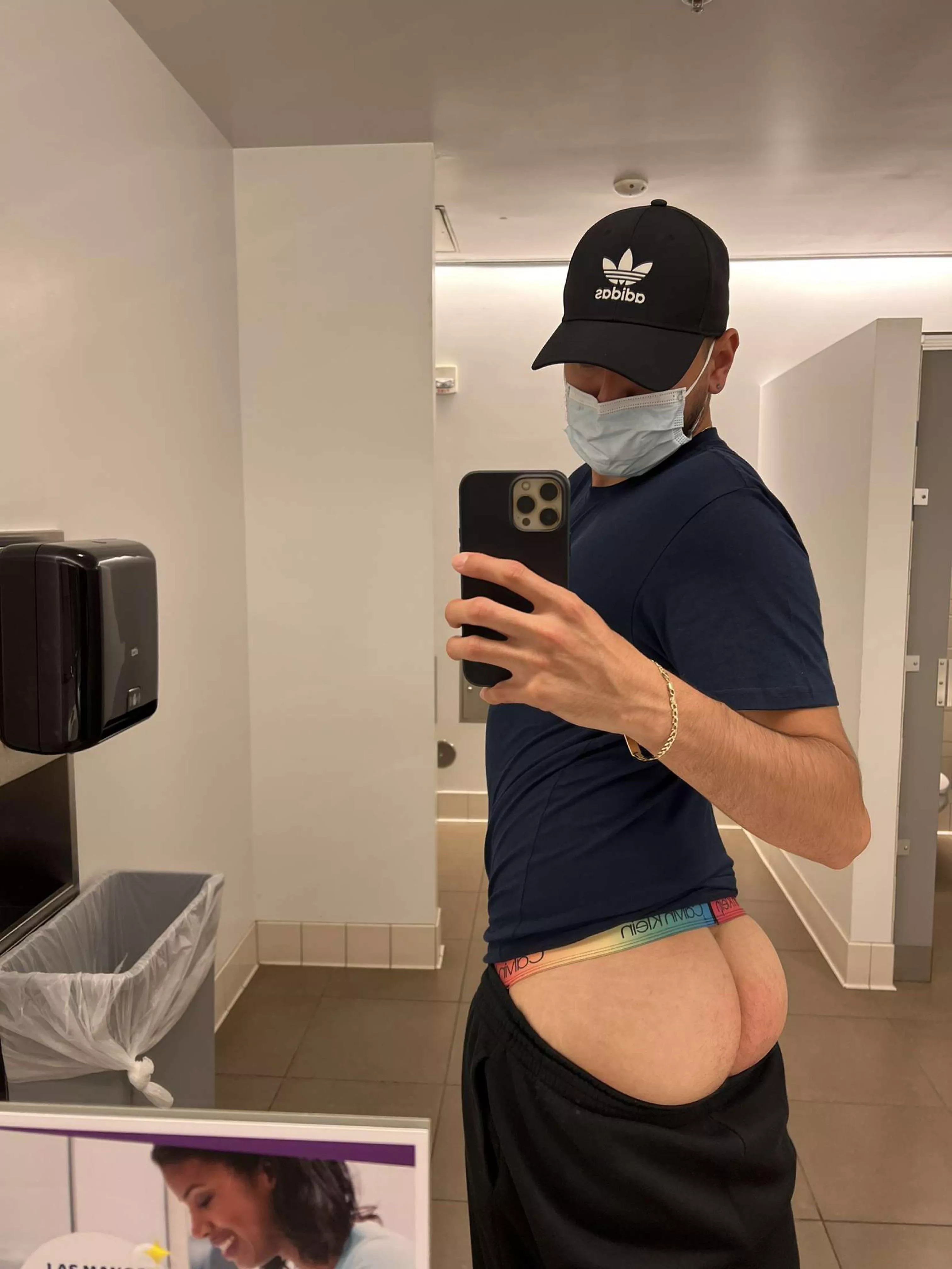 At a public restroom At a public restroom