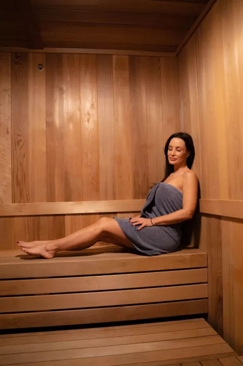 At the sauna
