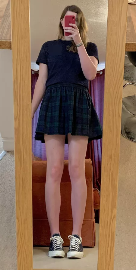 At work today, I slipped this skirt on under my desk, skipped around the office, then put my shorts back on π