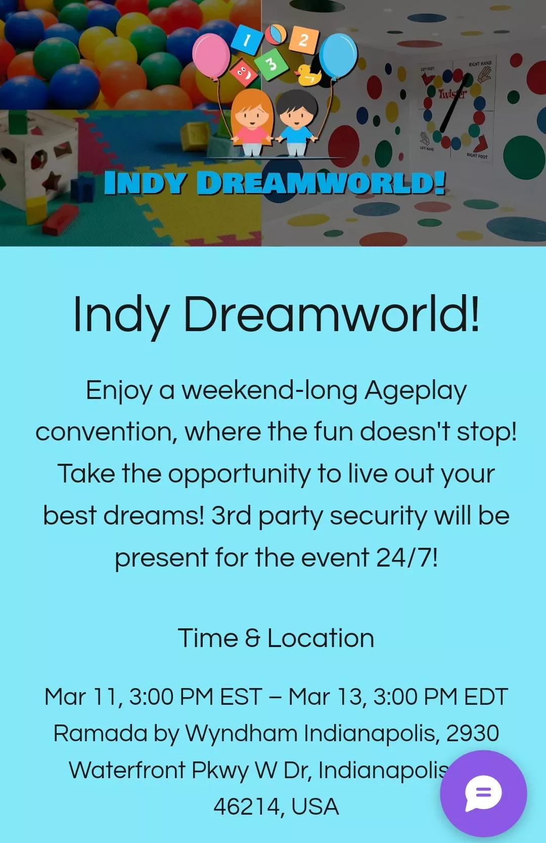 Attention ageplayers!! There's a new hotel takeover convention happening in Indianapolis in march!!