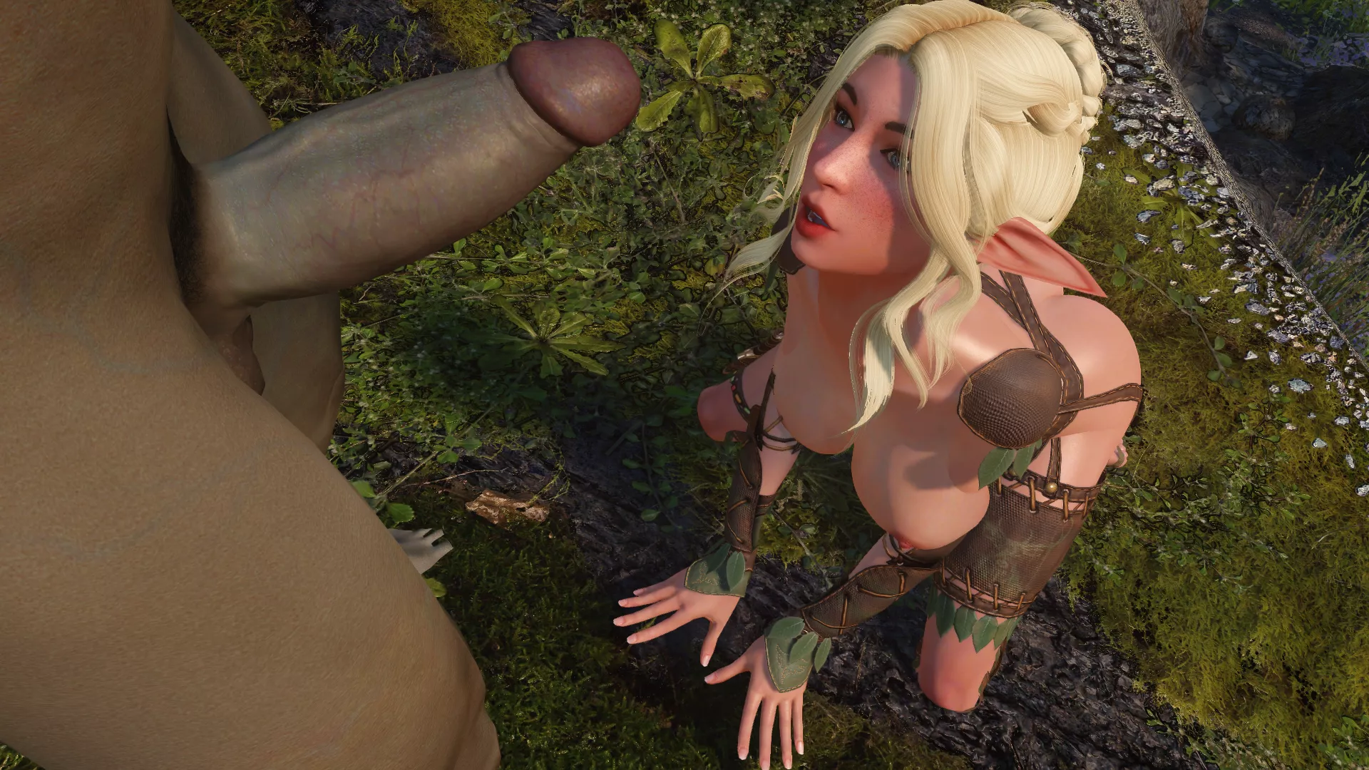 Babe Admires Big Orc Cock Babe Admires Big Orc Cock