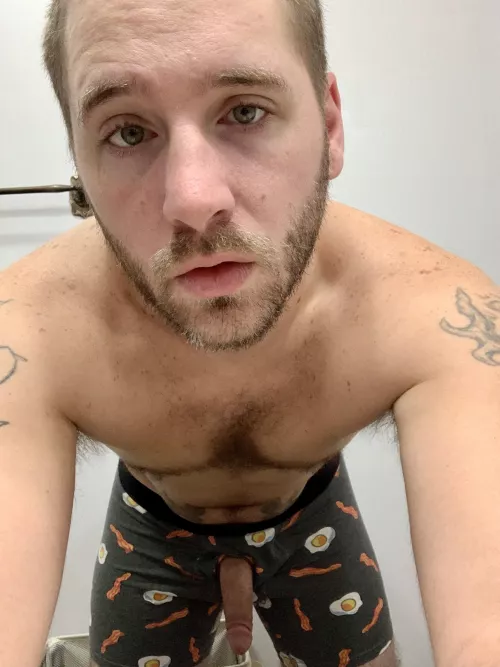 Bacon, eggs, and a sausage. PM’s welcome