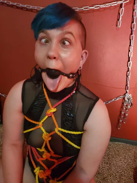Ball gag goofiness 😅🥰