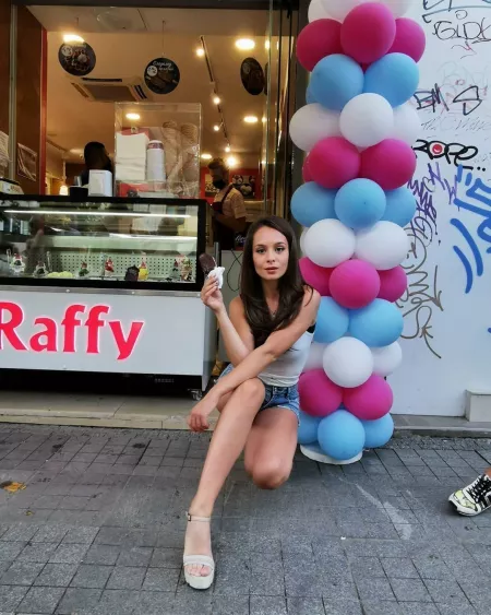 Ballons and an ice cream Ballons and an ice cream