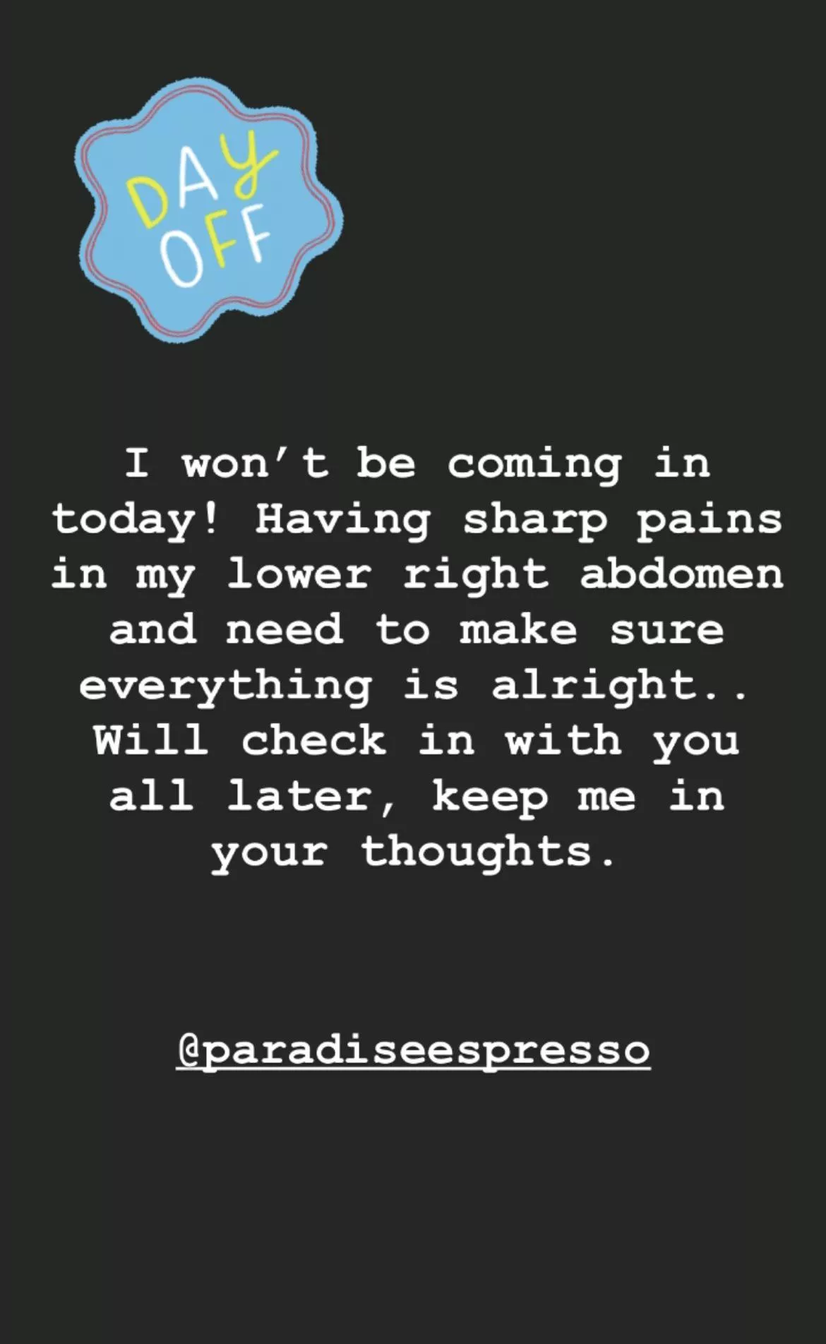 @barista_sunshyne keep me in your thoughts today!