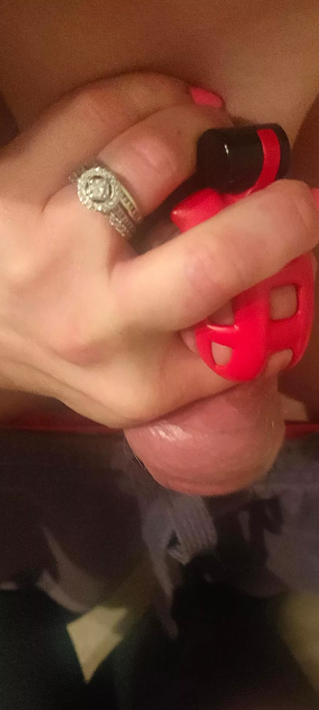 Based on all of your votes she's keeping me locked for at least the rest of locktober. Thank you all so much for your encouragement. Keep it up and she might keep me locked for November as well.