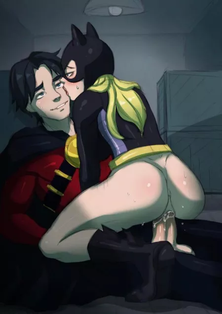 Batgirl riding Robin Batgirl riding Robin