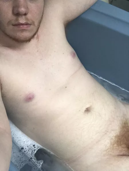 Bathing all alone...