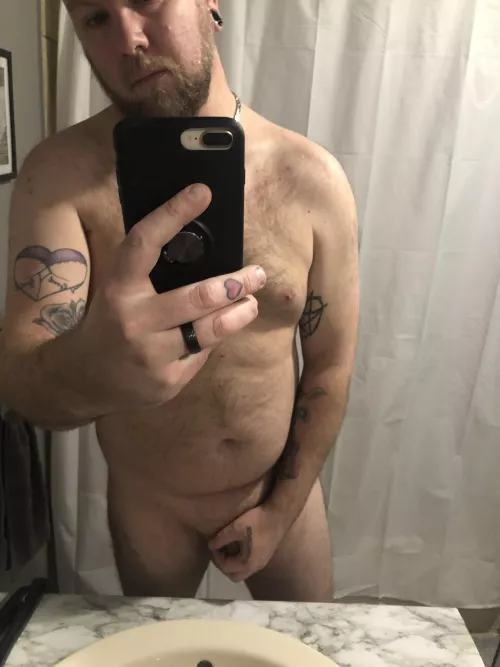 Bathroom mirror selfie Saturday.