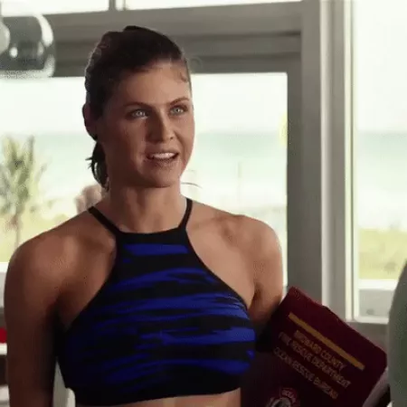 Baywatch Alexandra Daddario Bouncing Boobs. More in comments. (swimsuit-ish enough for me)