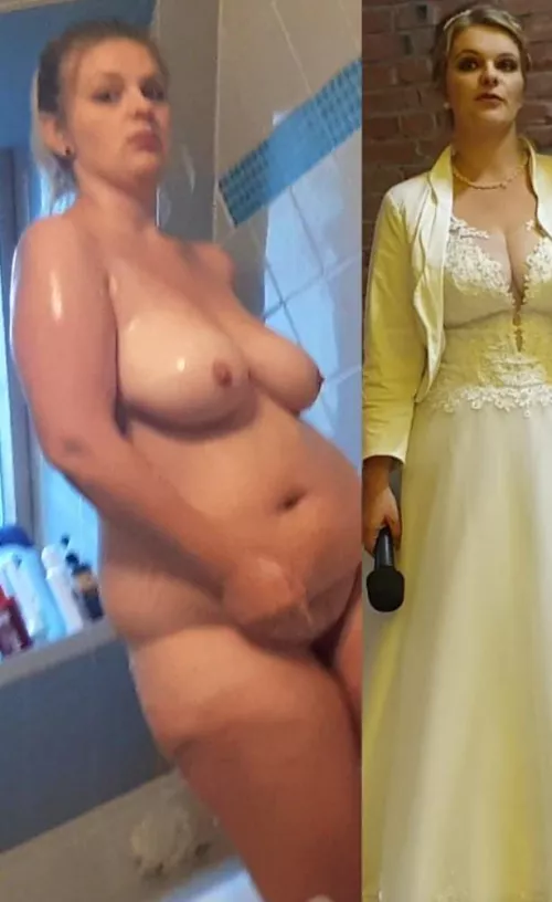 BBW Bride 😉 which side do you like more?(f) BBW Bride 😉 which side do you like more?(f)