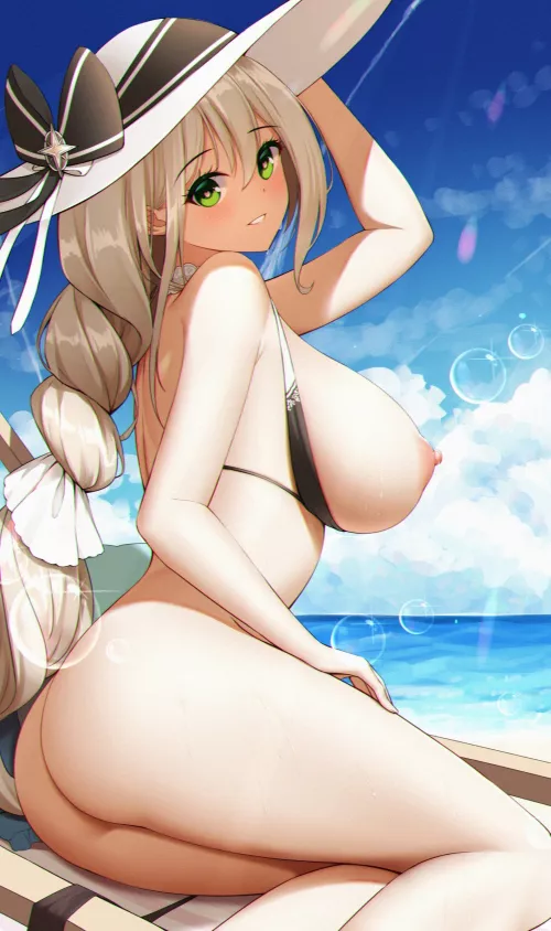 Beach, water and a hot waifu Beach, water and a hot waifu