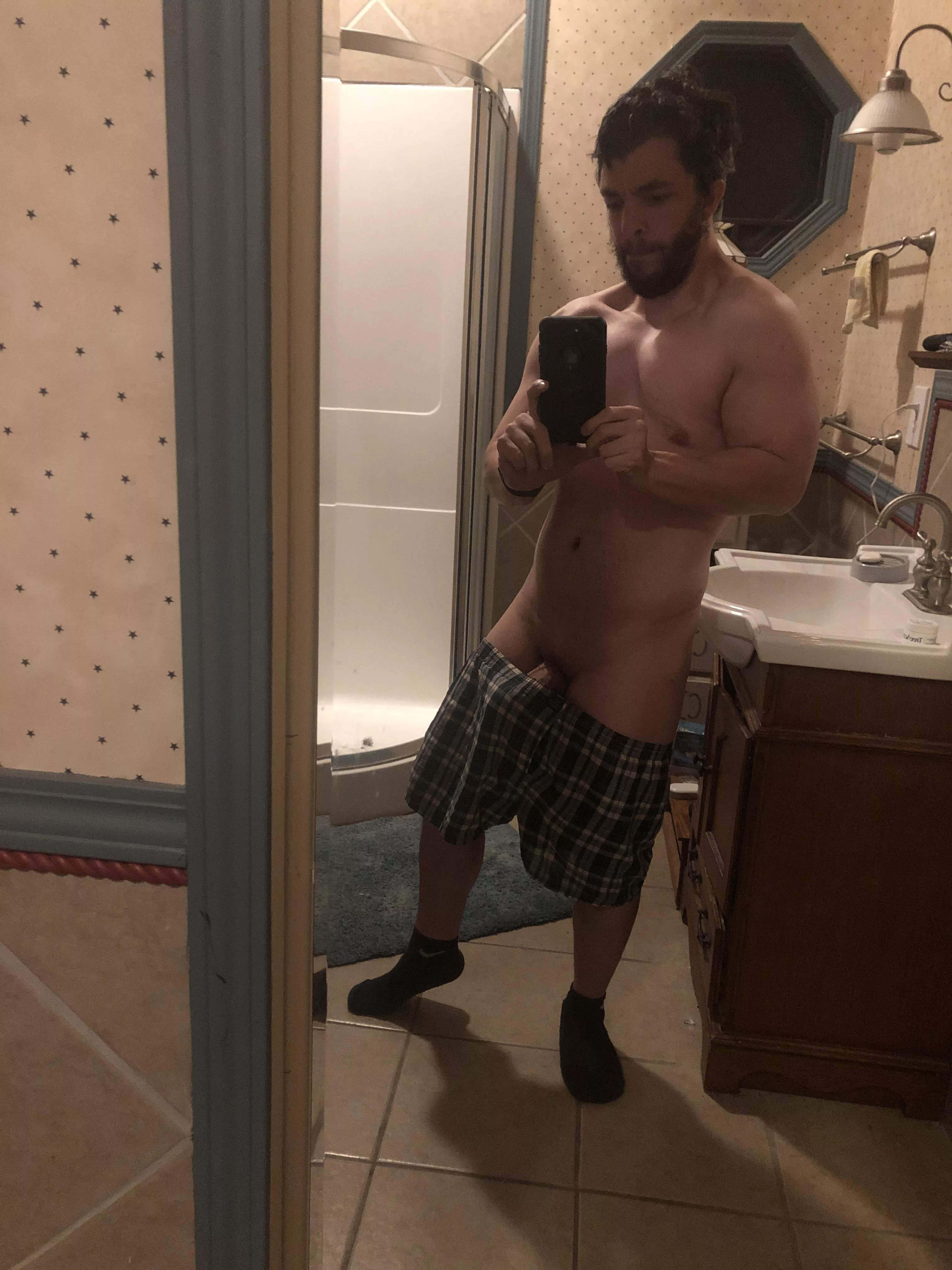 Beard and boner both before bed! Beard and boner both before bed!