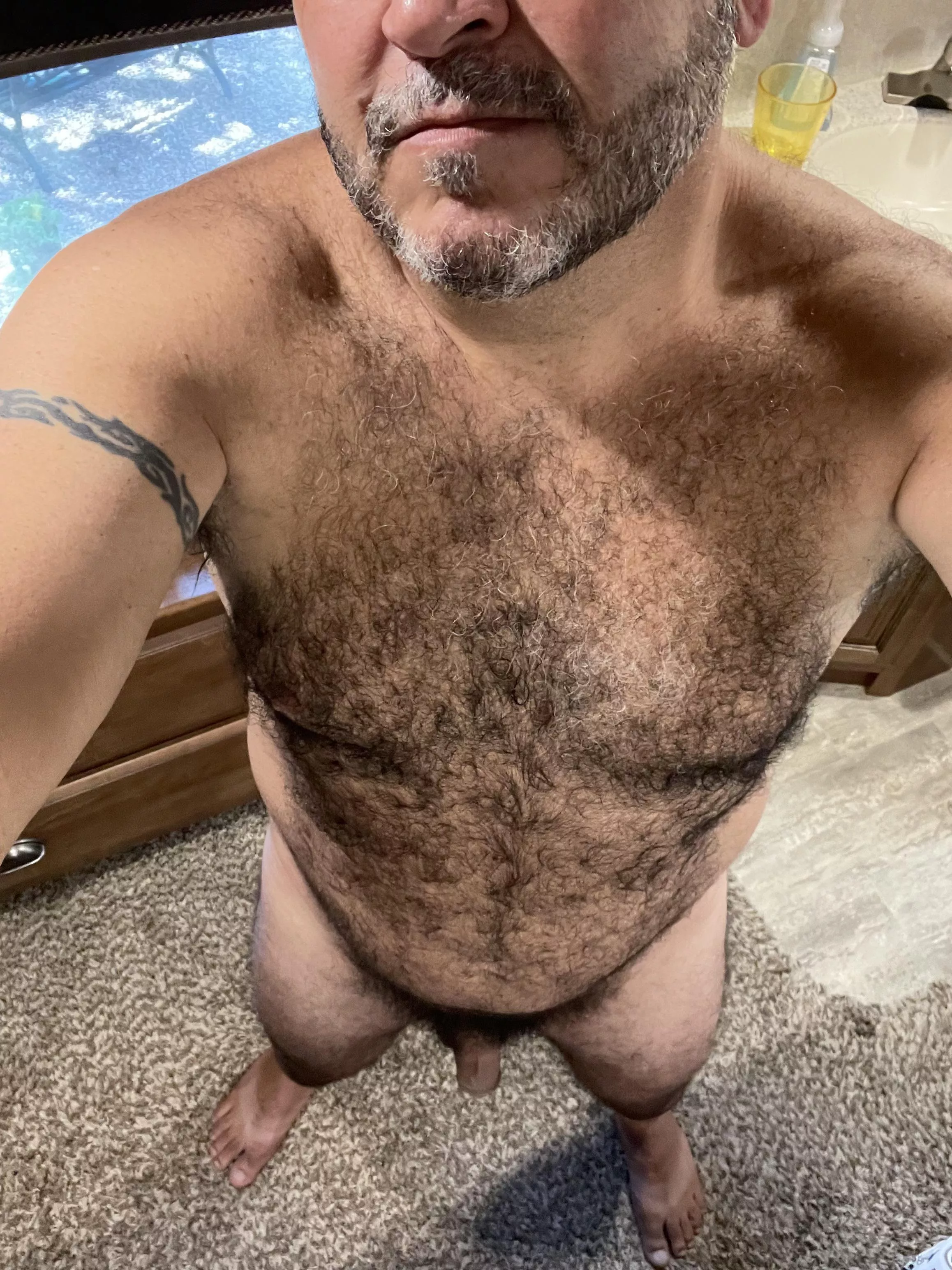 Beard, belly, legs and sandal tan . . . Beard, belly, legs and sandal tan . . .