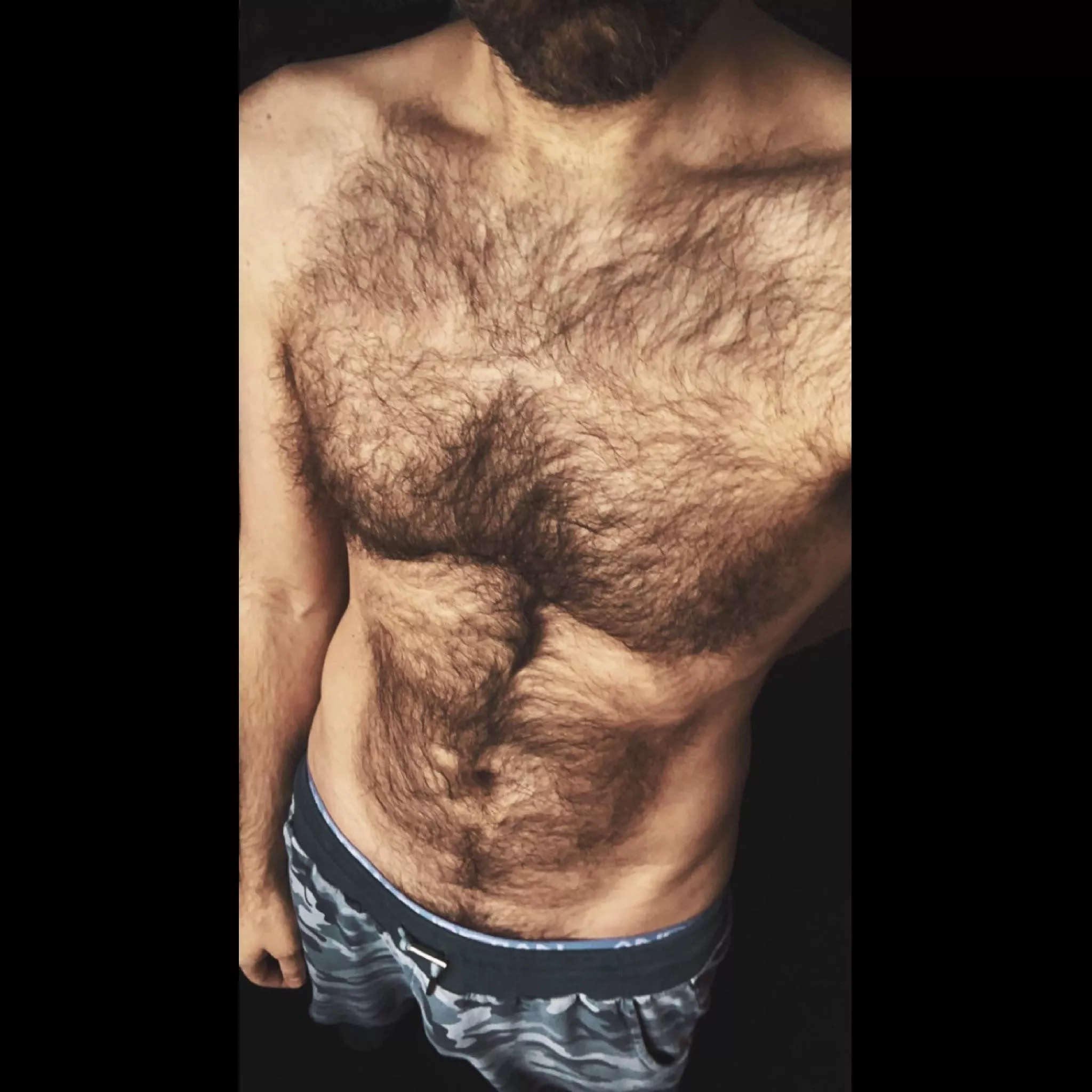 Beard, boobs & bulge.