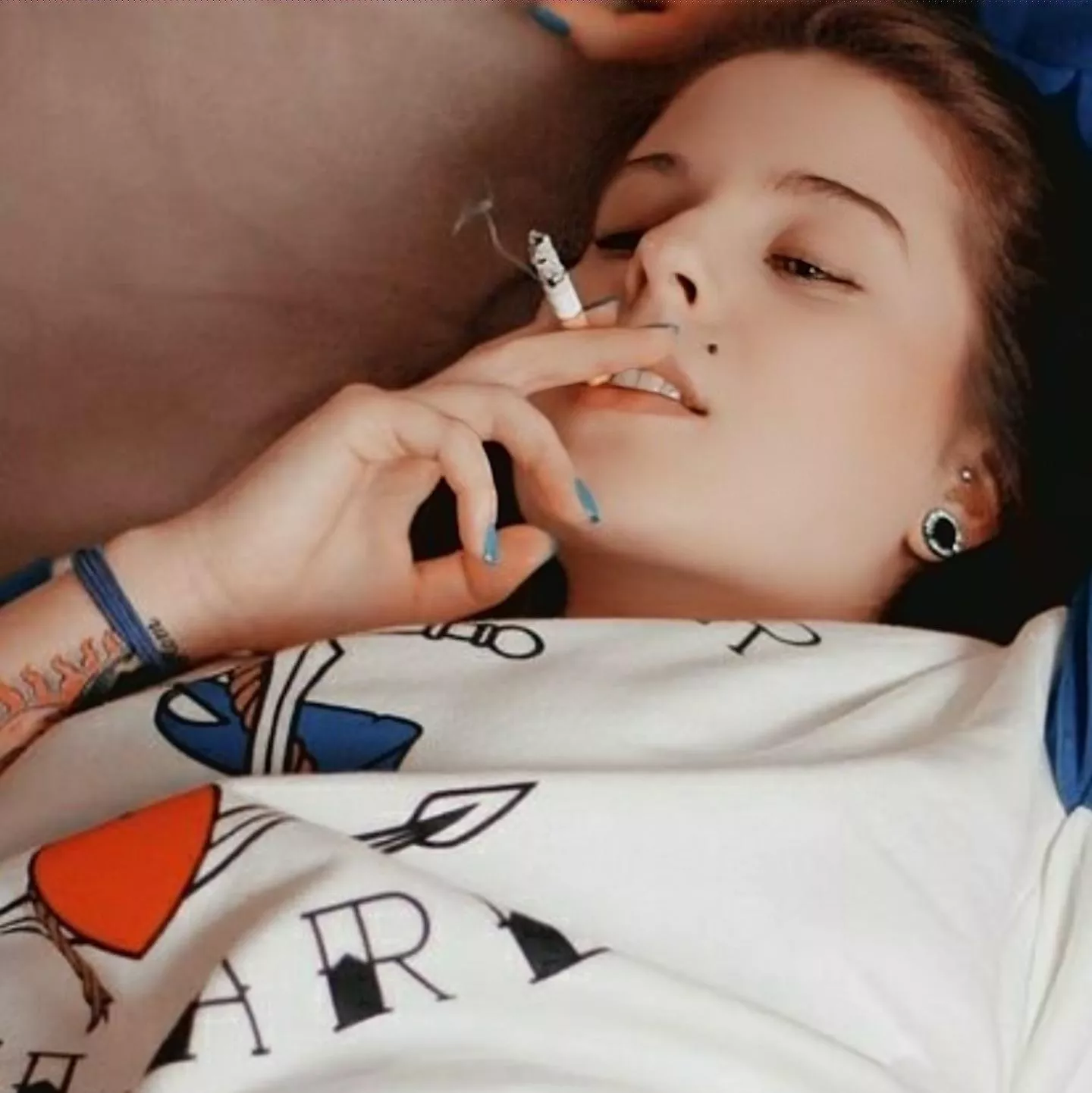 Beautiful young smoker Beautiful young smoker