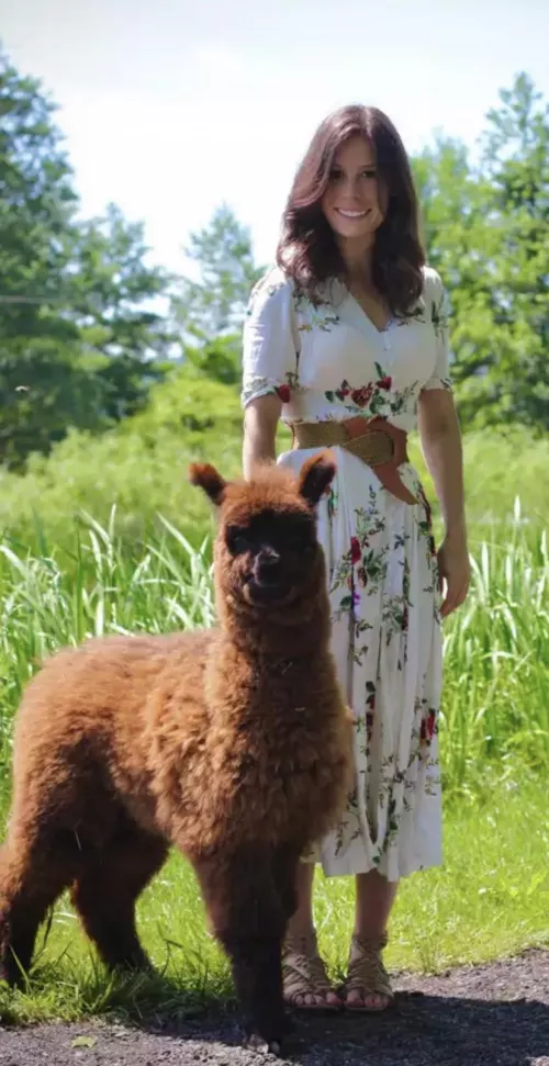 Beauty with pet