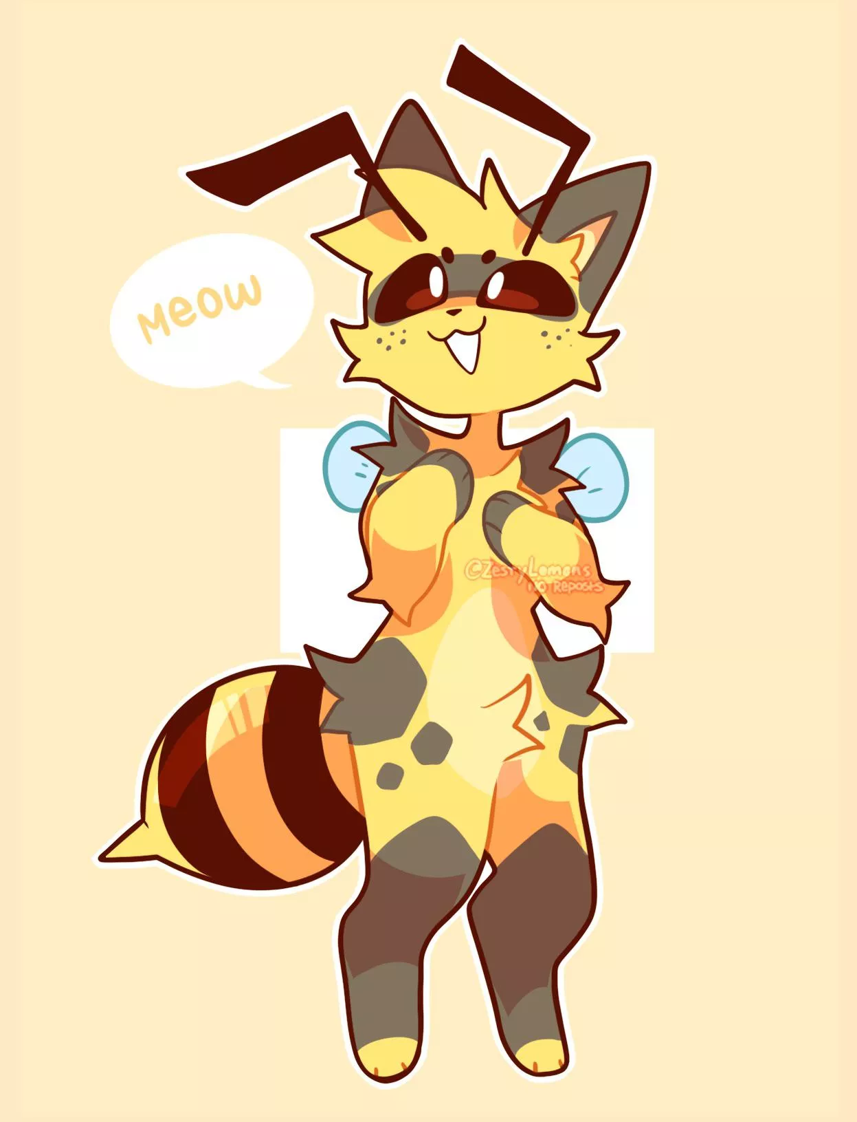 Beecat! [ art by me - @zestylemonss on twitter ]
