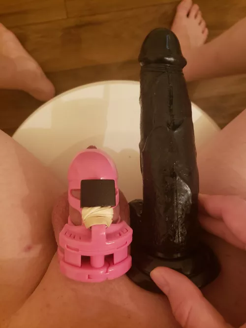 Been using my new fuck machine, trying to get the illusive sissygasm with this bad boi.. And some chastity :) Been using my new fuck machine, trying to get the illusive sissygasm with this bad boi.. And some chastity :)