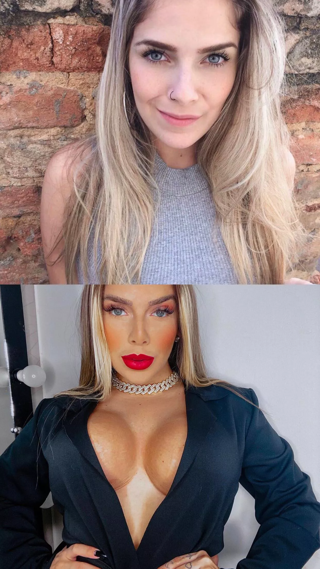 Before and After. Brazilian bimbo Before and After. Brazilian bimbo