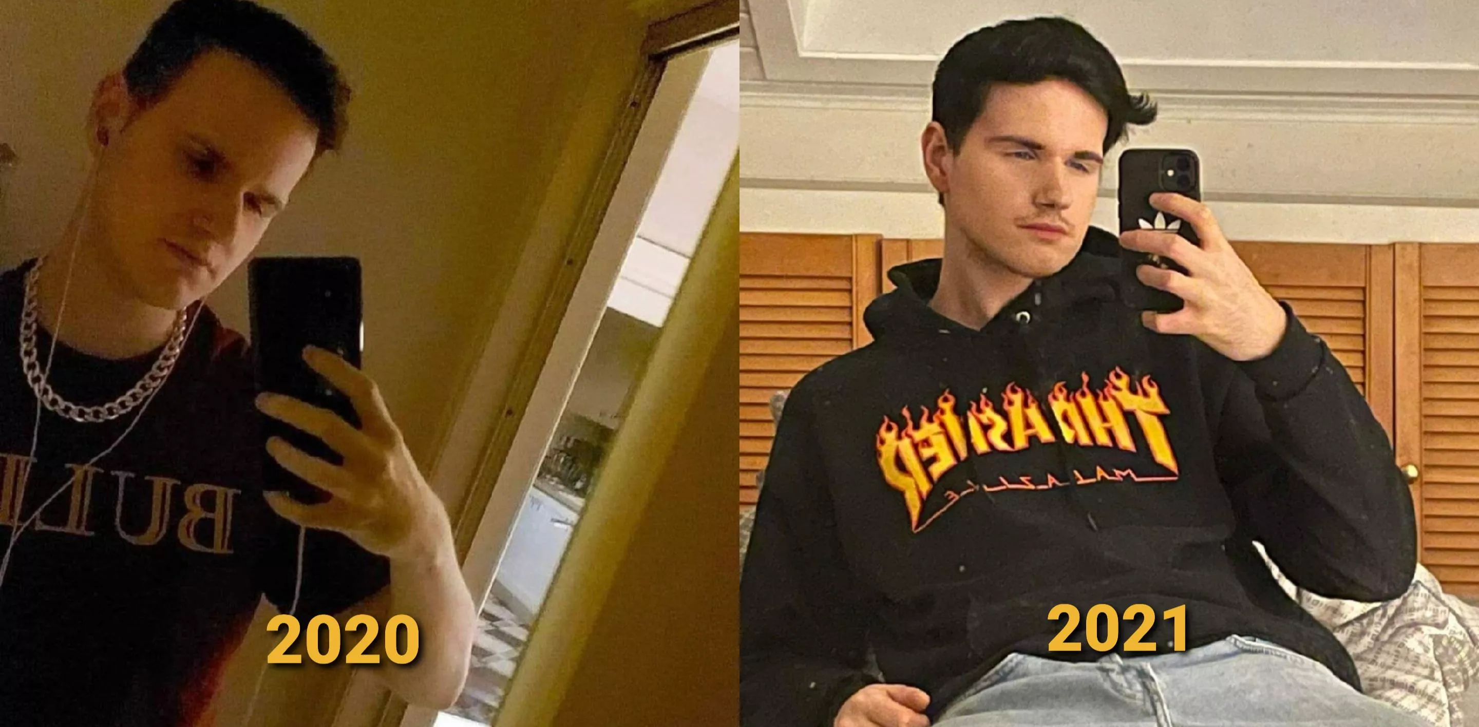 Before and after my ex broke up with me, I guess being dumped by him has it's perks👀