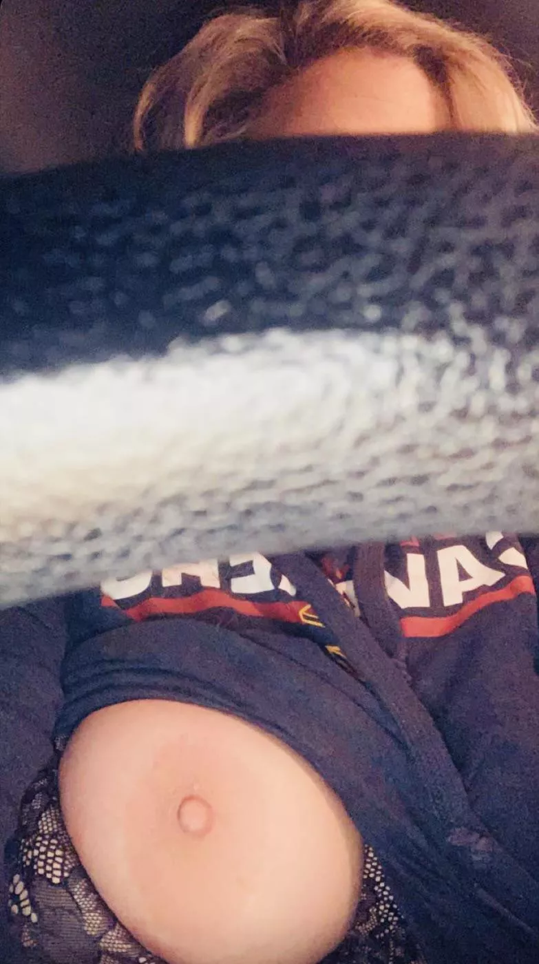 ? Being topless in the car makes me happy?