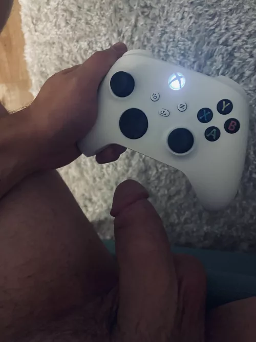 Best part of living alone is gaming with your cock out. I have two buds that play in their underwear with me. Maybe I can convince them to join in on thisβ¦