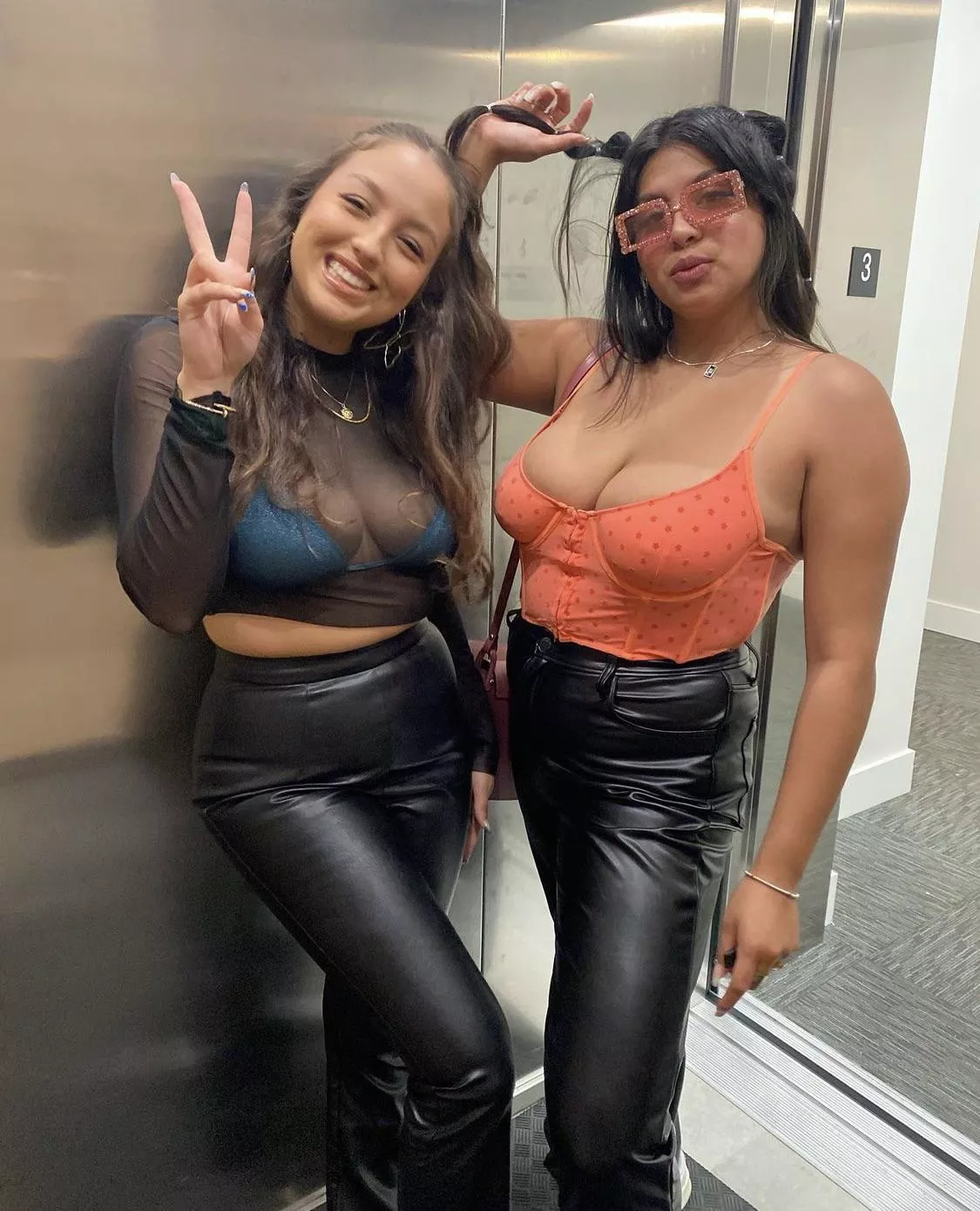 Besties busting out together Besties busting out together