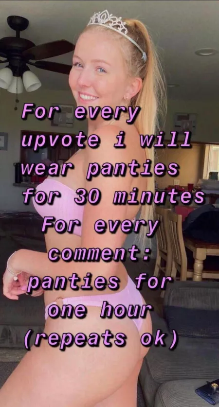 Bet you cant make me wear panties all weekend π Bet you cant make me wear panties all weekend π