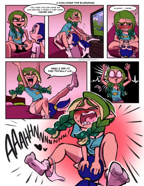Bet you I can win the turf war first! (iseenudepeople)