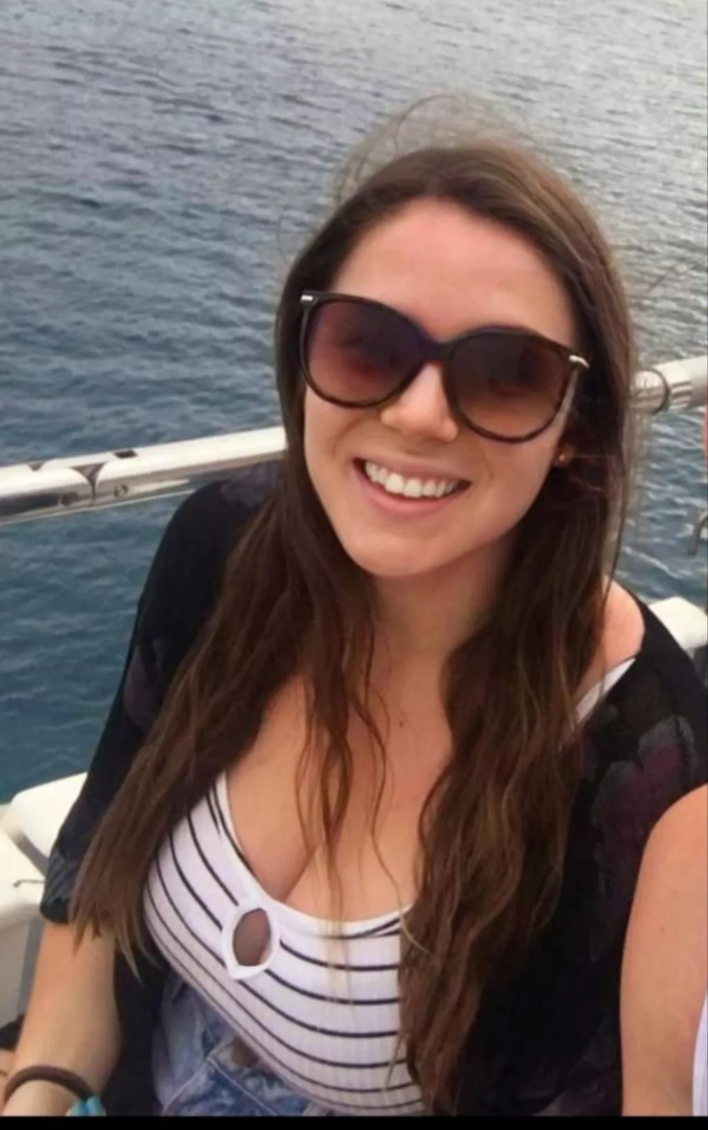 Big titted cutie onboard