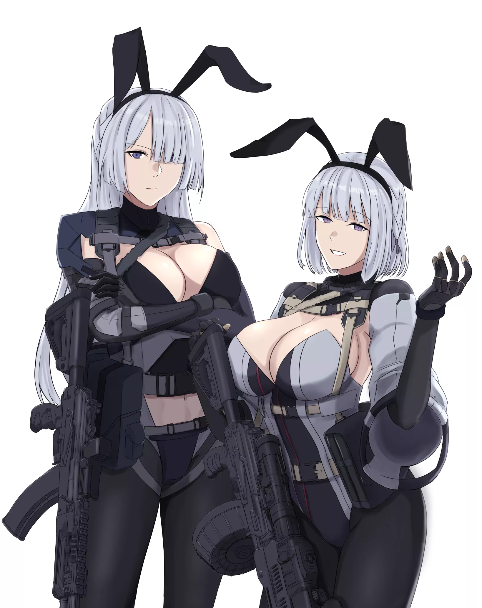 Big Titty Gunny Rabbits (AK-15 & RPK-16, Girl's Frontline, Task Force Defy)