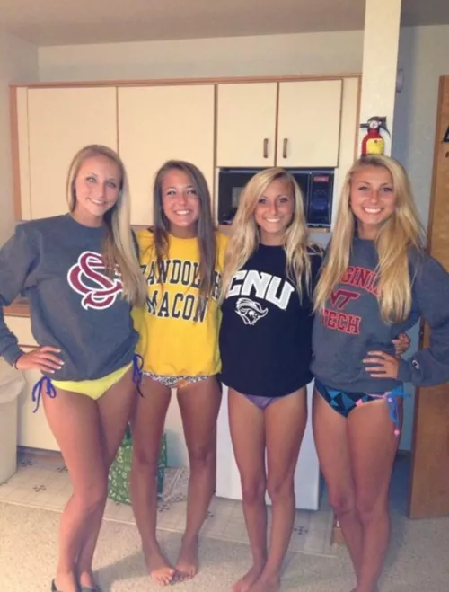 Bikini bottoms and sweatshirts Bikini bottoms and sweatshirts