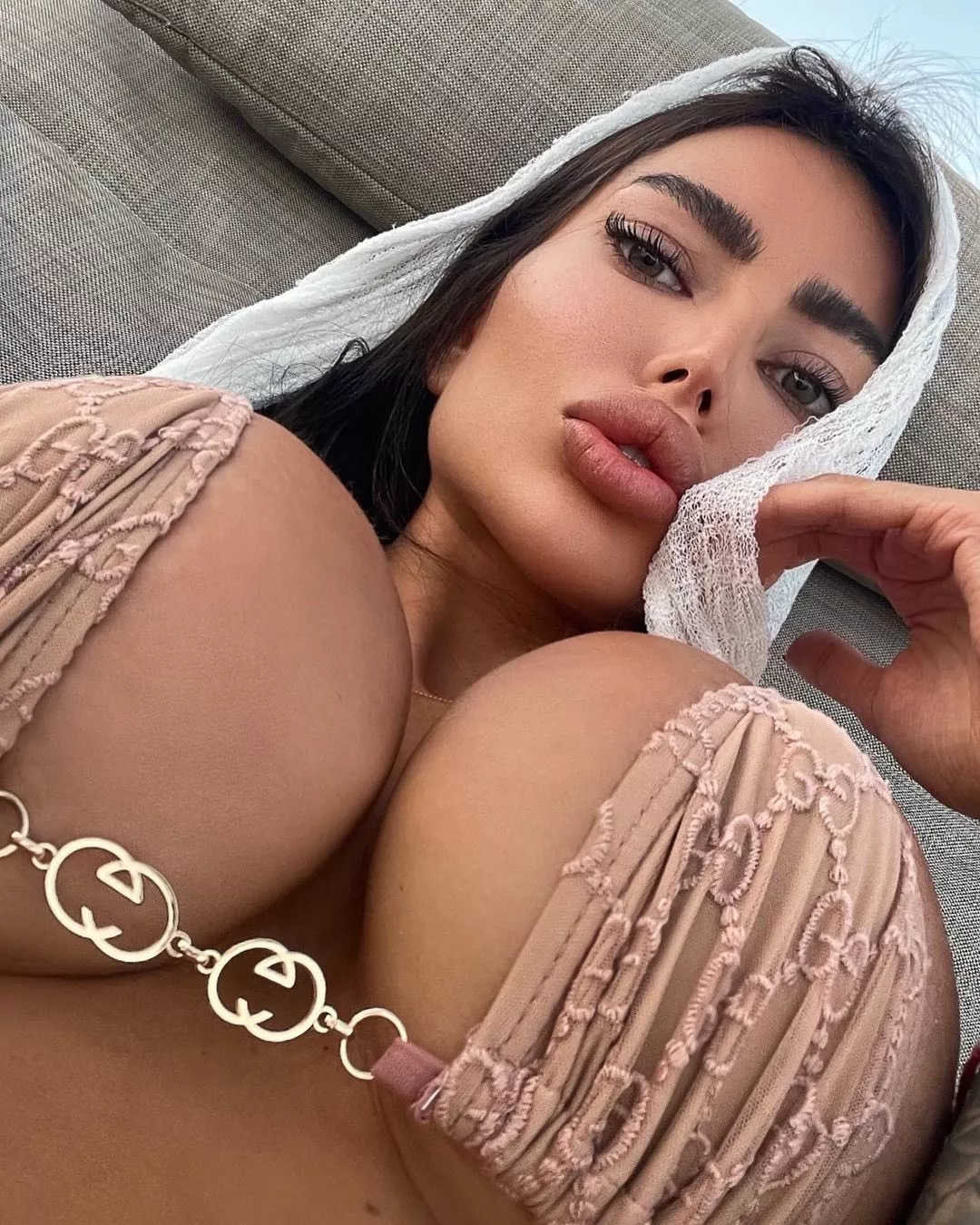 Bikini is squeezing these big tits Bikini is squeezing these big tits