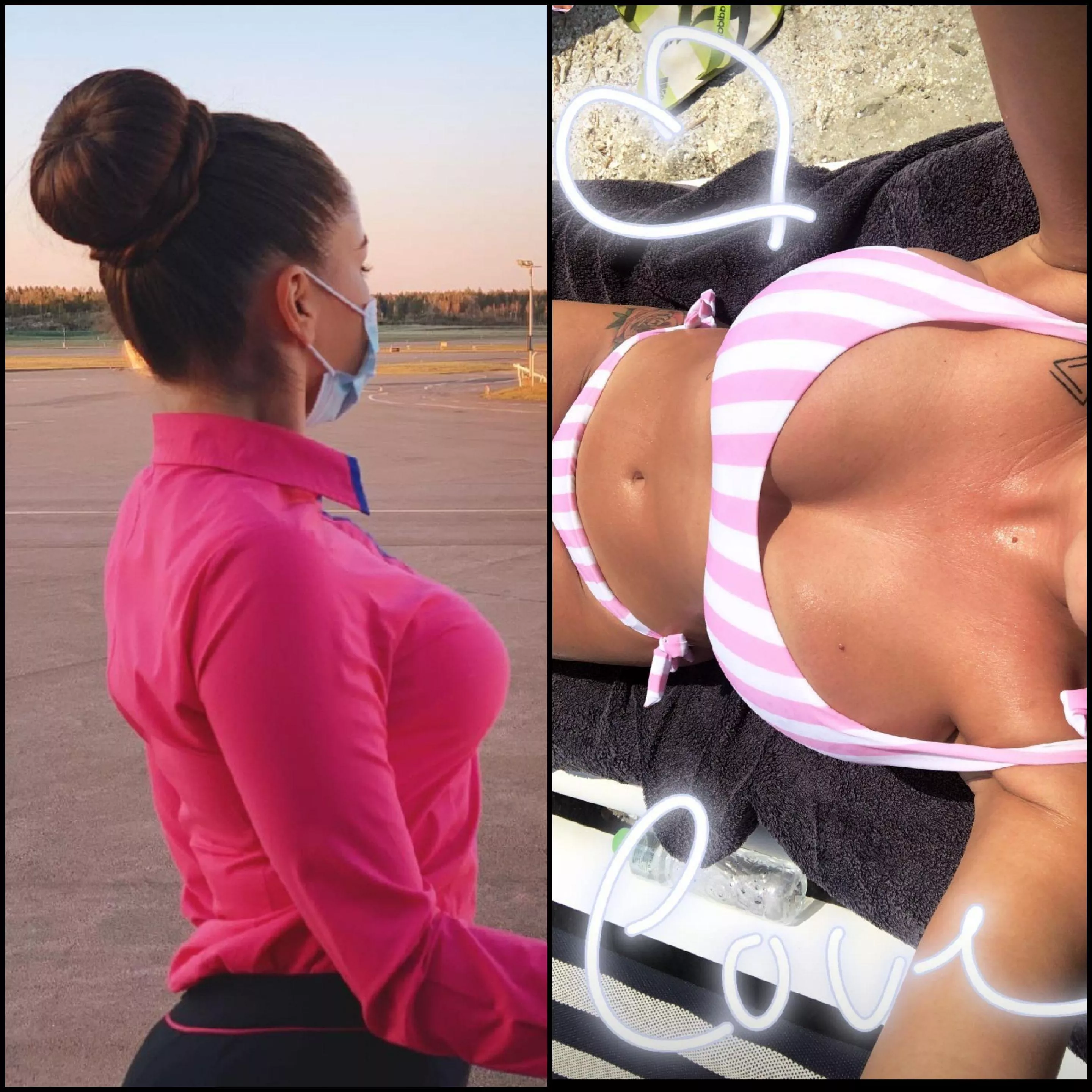 Bikini or uniform? Bikini or uniform?