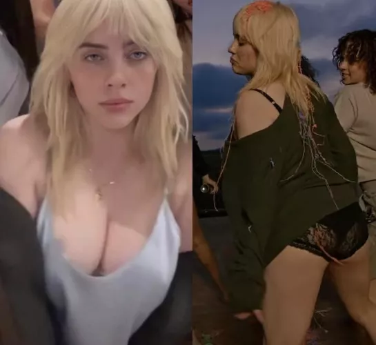 Billie Eilish's fat tits & ass get me hard Billie Eilish's fat tits & ass get me hard