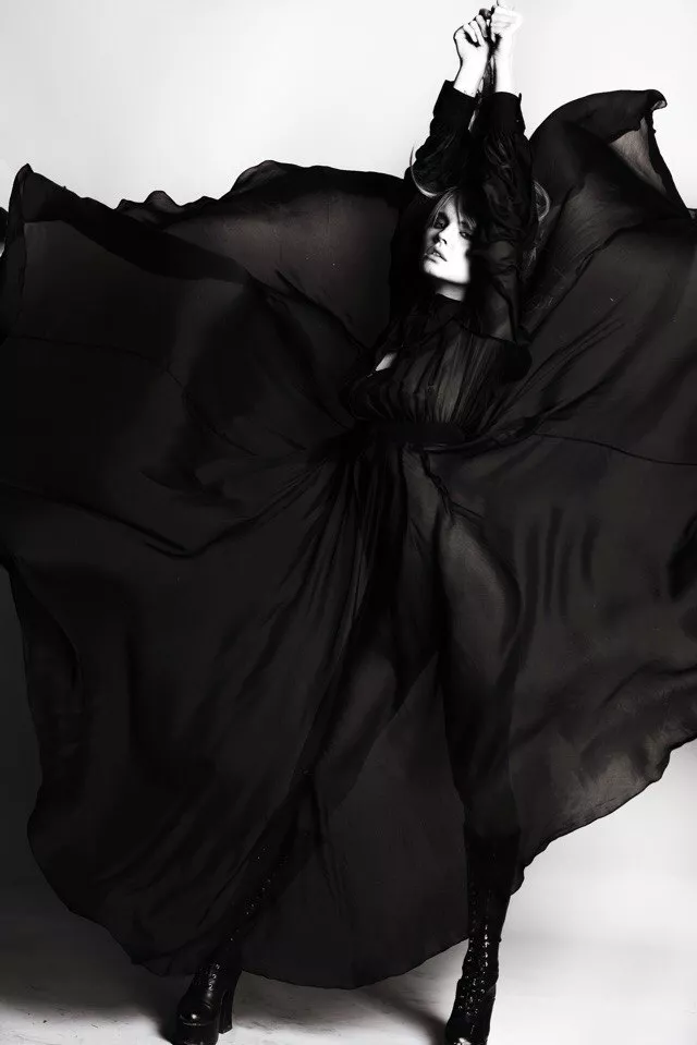 Billowing black dress Billowing black dress