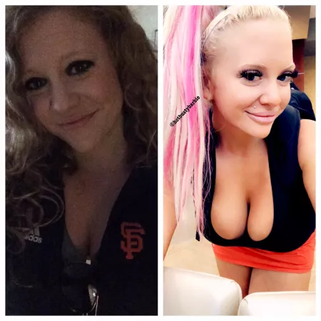 Bimbofied [F] before and after