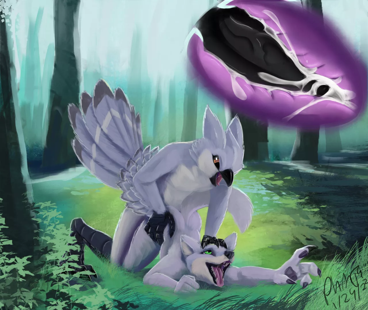 Bird of Prey, Gray on Gray, Wolf gets Butt-Stuffed today [Phinja]