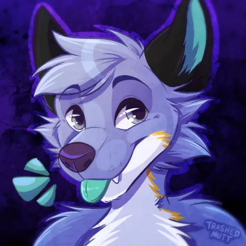 Birthday Dog 🐶 (art by me - trashedmutt on Twitter)