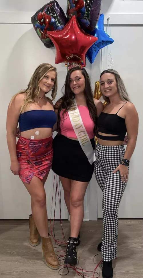 Birthday girl and friends. Birthday girl and friends.