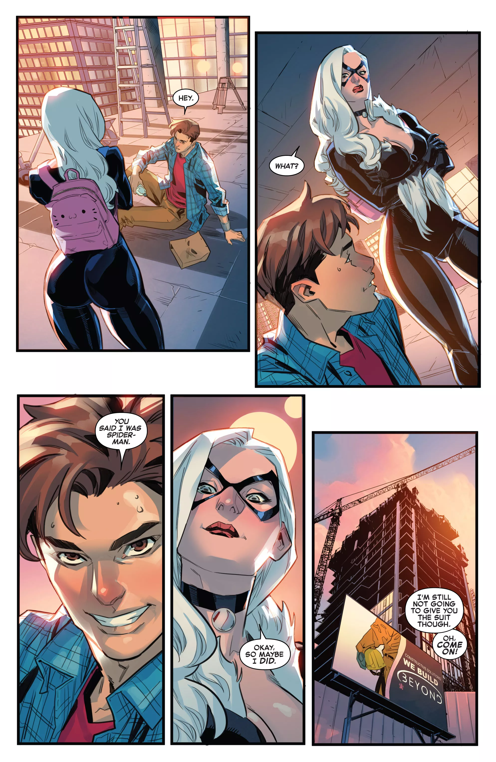 Black Cat's outfit looks shiny [Amazing Spider-Man #87][2022]