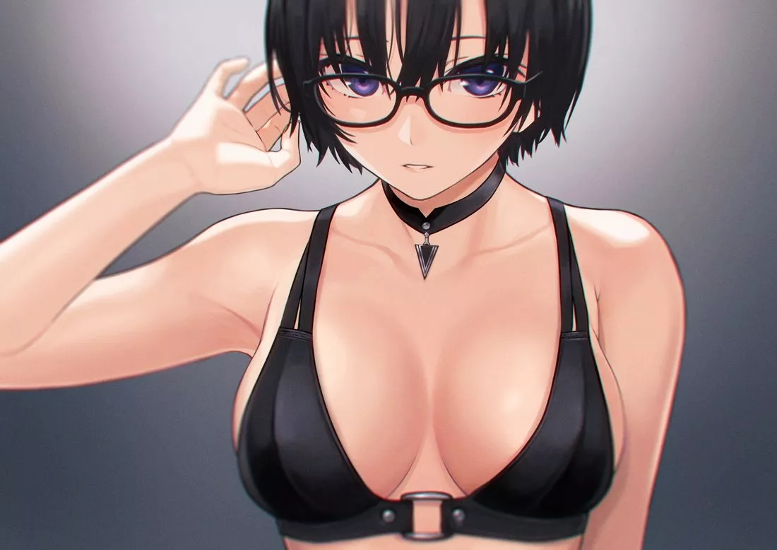Black Choker & Glasses Black Choker & Glasses