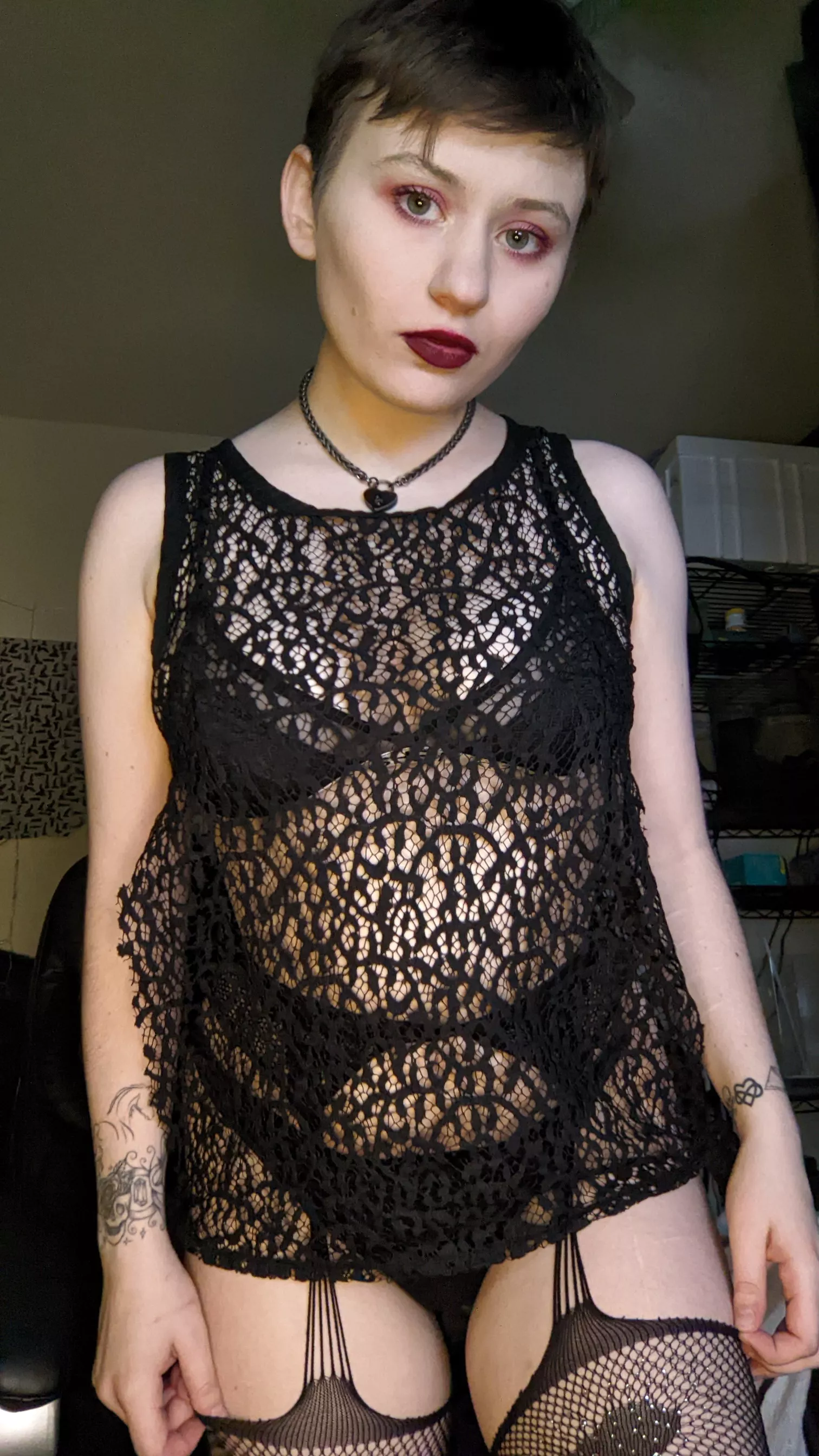 Black lace tomboy