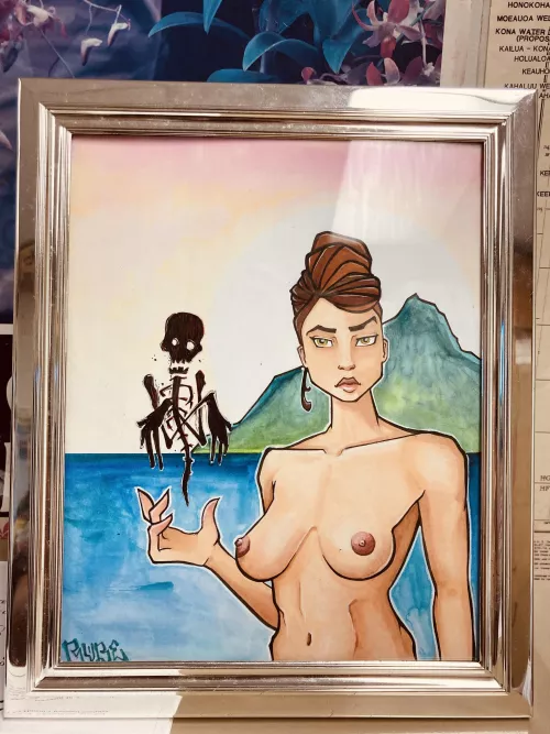 Black magic woman, me, water color and copics, 2021