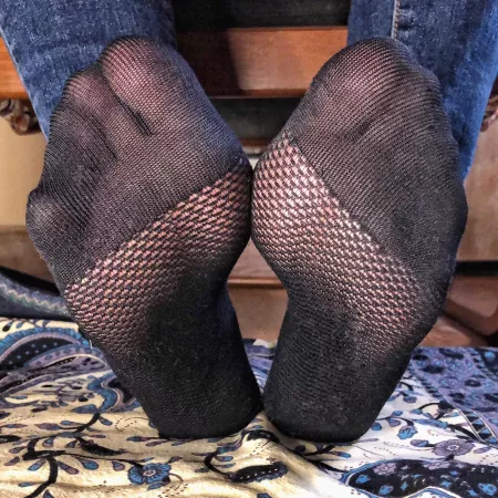 Black mesh toes and soles 👣