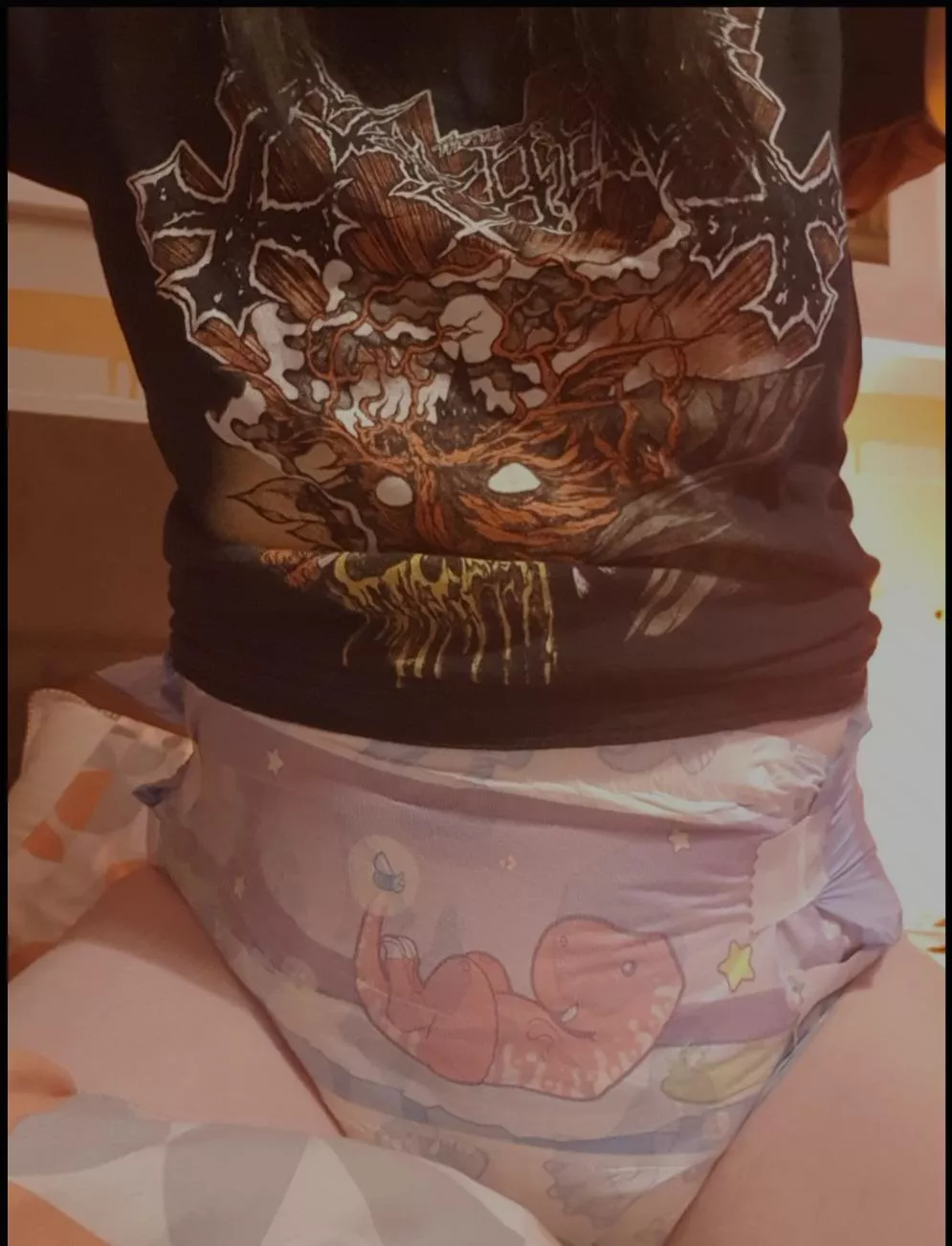 Black Metal shirts and badly put on diapers part 2!
