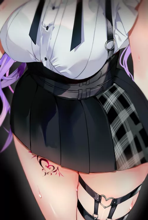 Black plaid with strap Black plaid with strap