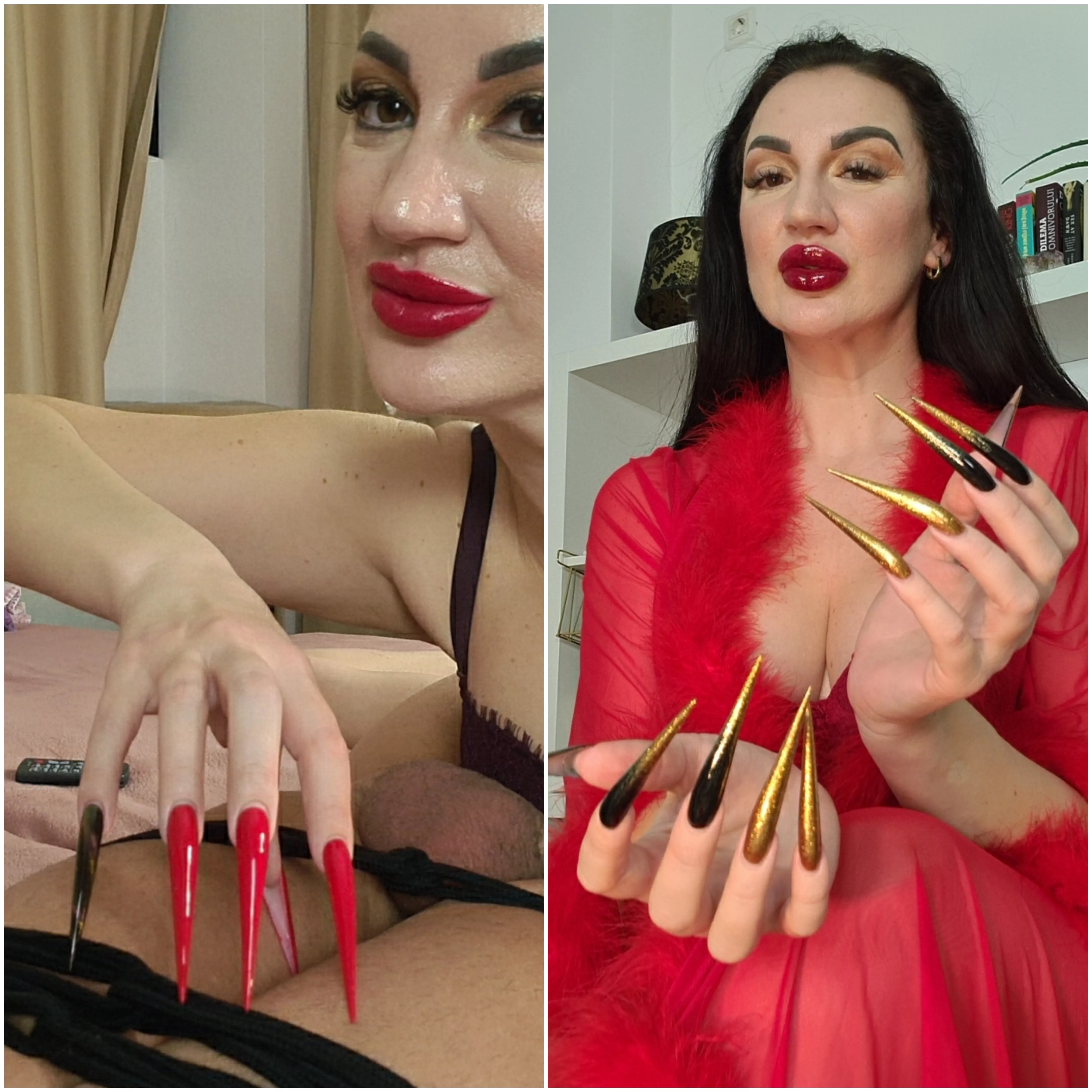 Black&red or black&gold? Comment or DM Me with your choice 💛🖤❤💅