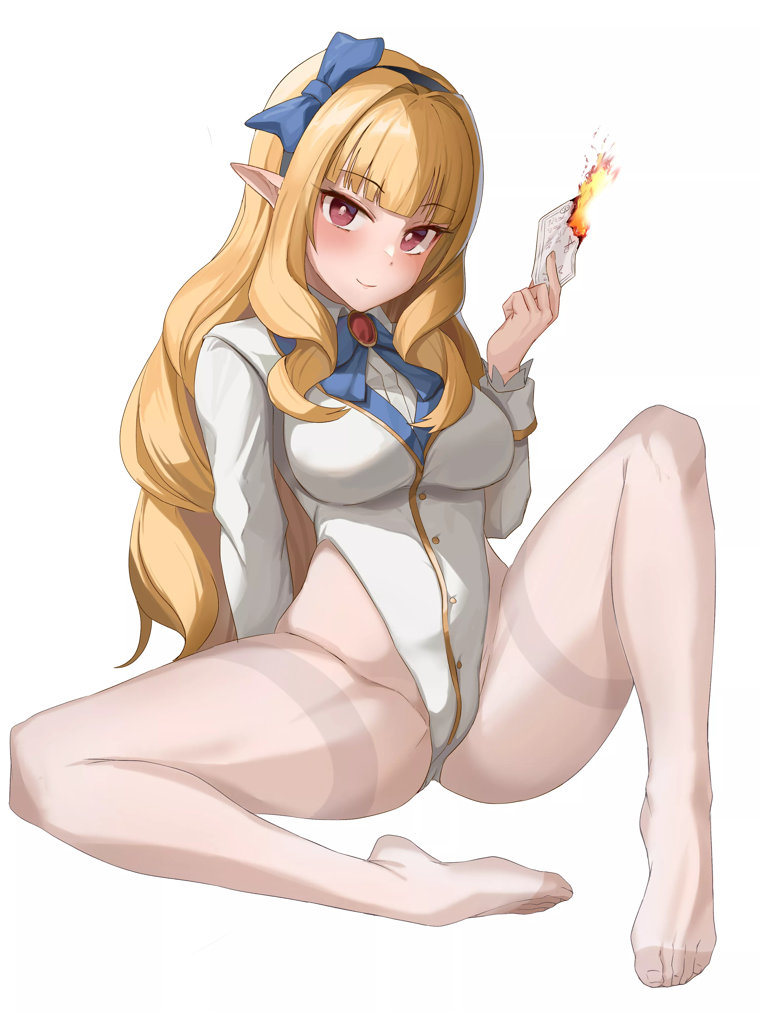 Blonde Elf Leotard And Pantyhose Burn After Reading (Pharamacom) [Original]